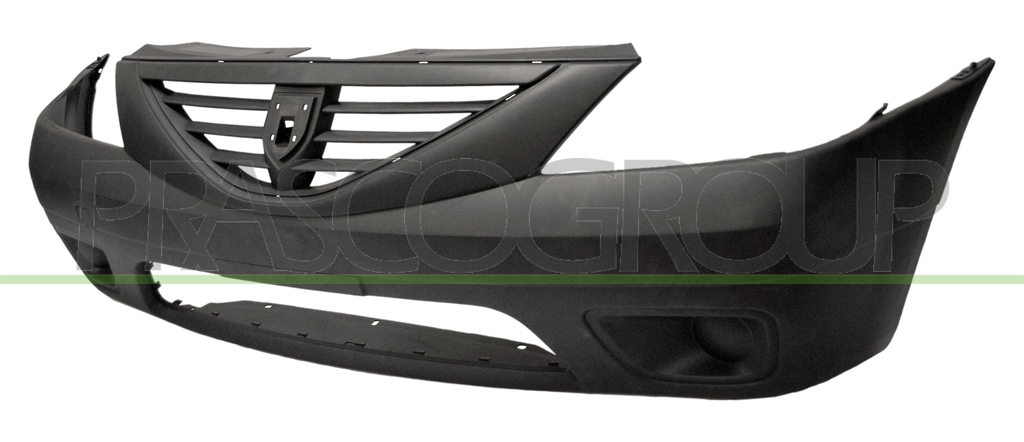 FRONT BUMPER-PRIMED-WITH CUTTING MARKS FOG LAMP-WITH TOW HOOK COVER