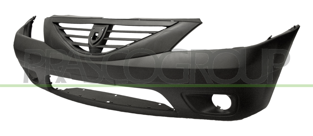 FRONT BUMPER-BLACK-TEXTURED FINISH-WITH FOG LAMP HOLE-WITH TOW HOOK COVER