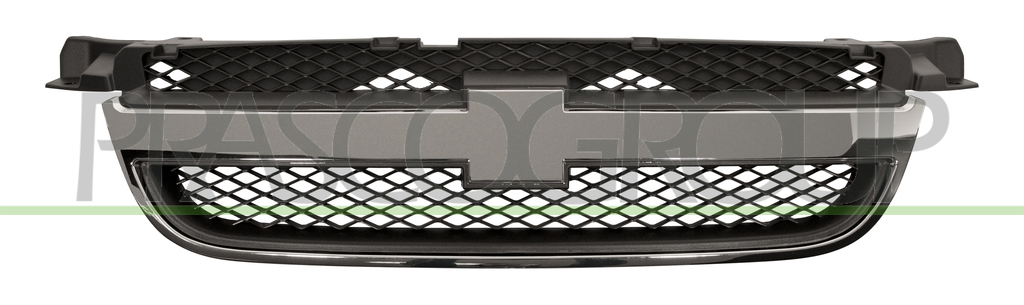 GRIGLIA RADIATORE-NERA-CON MODANATURA CROMATA MOD. 4 PORTE