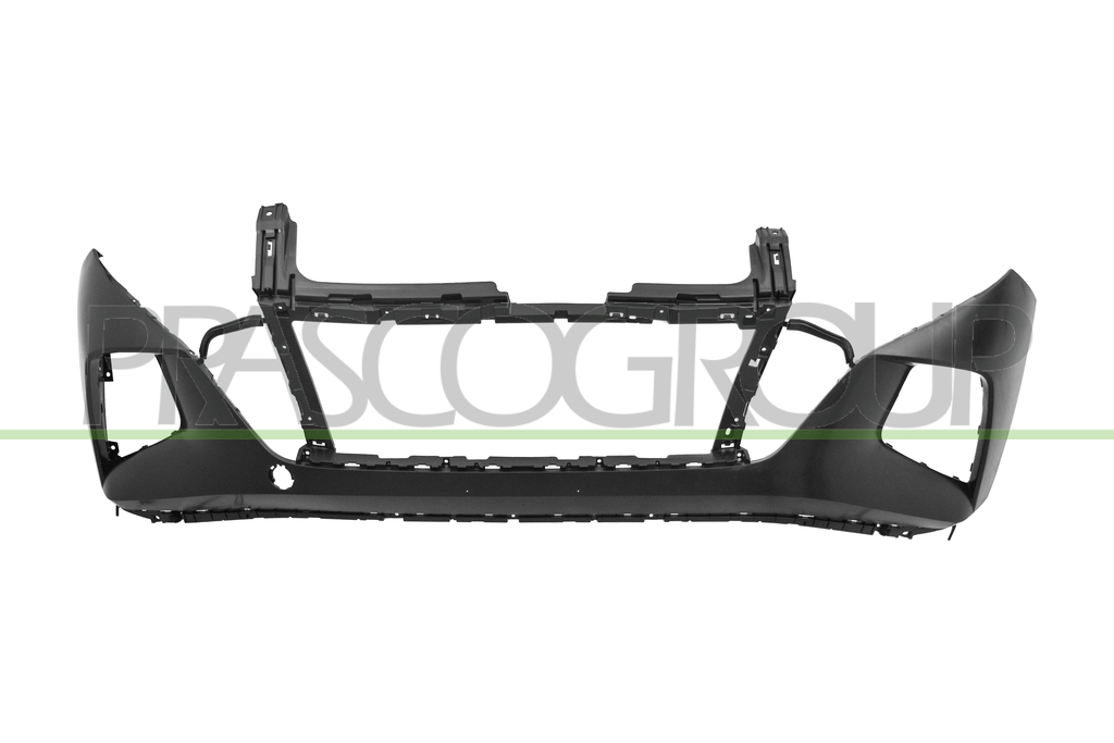 FRONT BUMPER-UPPER-BLACK-SMOOTH-FINISH TO BE PRIMED-WITH CUTTING MARKS FOR SENSORS