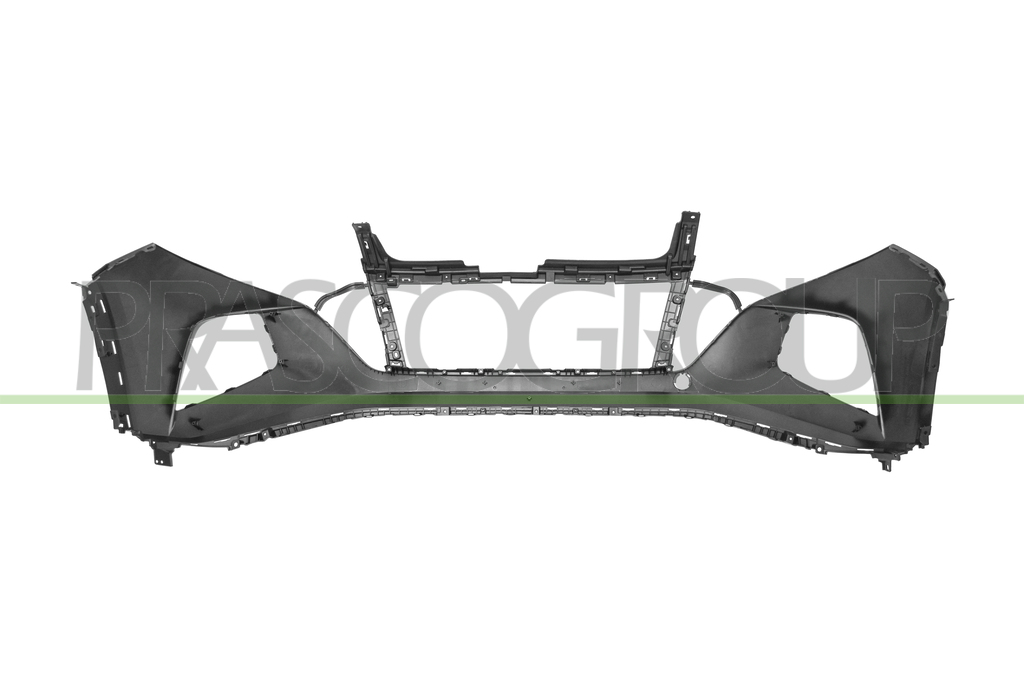 FRONT BUMPER-UPPER-BLACK-SMOOTH-FINISH TO BE PRIMED-WITH CUTTING MARKS FOR SENSORS