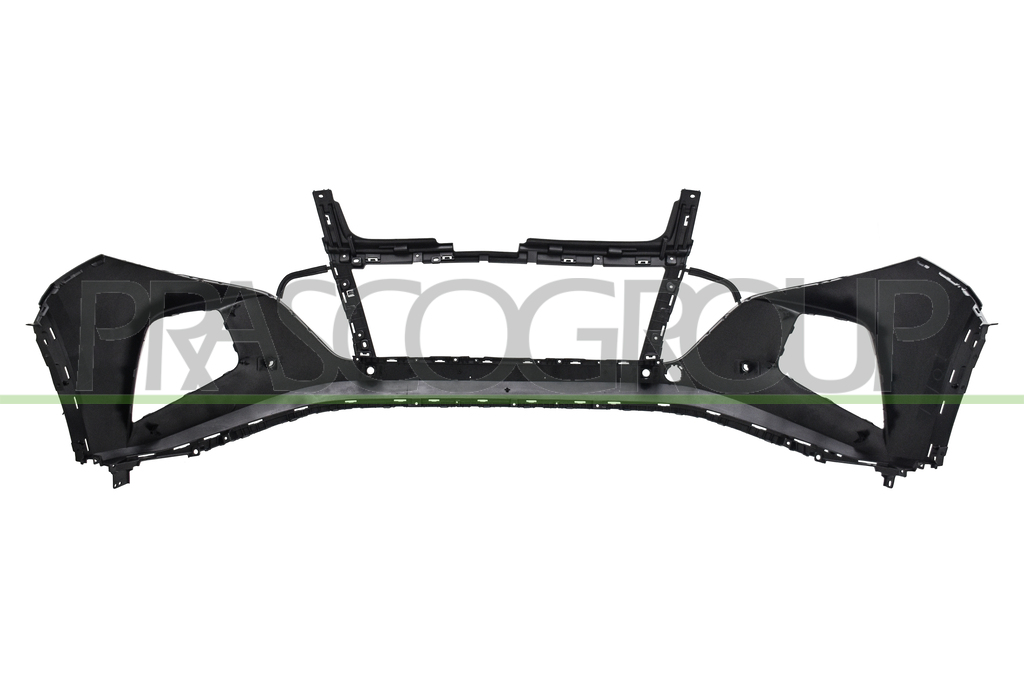FRONT BUMPER-BLACK-SMOOTH-FINISH TO BE PRIMED-WITH PDC HOLES+SENSOR HOLDERS-WITH CUTTING MARKS FOR PARK ASSIST