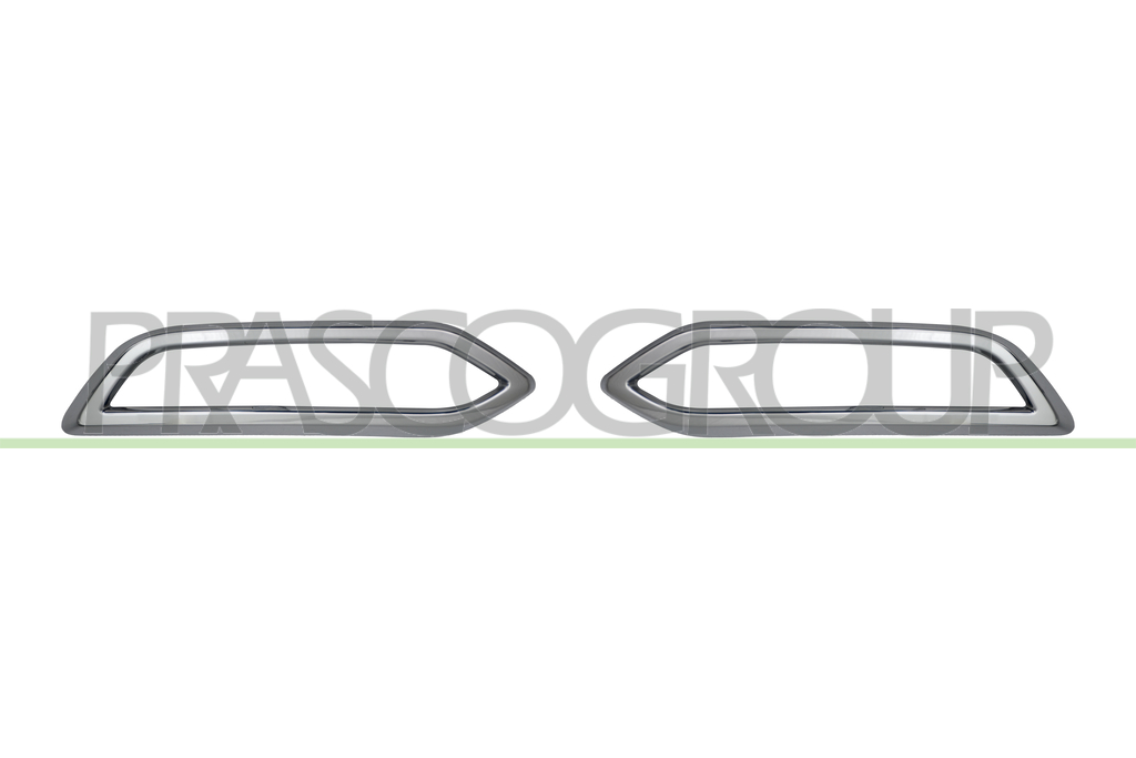 JEU DE BANDEAU CHROME' DE SPOILER DE PARE-CHOCS ARRIERE MOD. 4 PORTES (DROIT+GAUCHE)