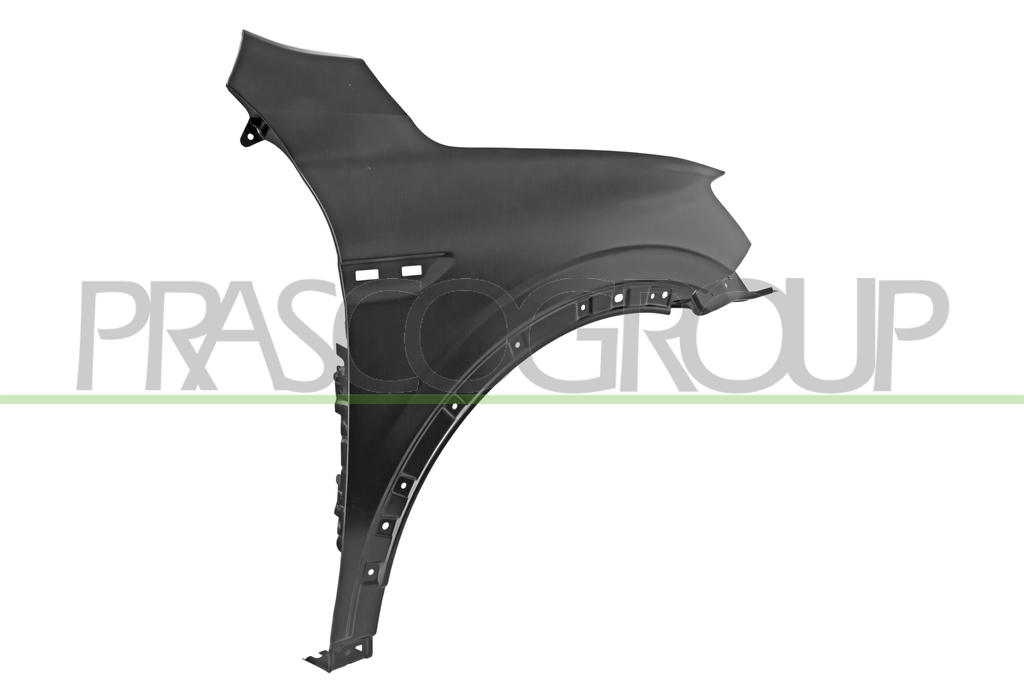 FRONT FENDER RIGHT-WITH MOLDINGS AND WING EXTENSION HOLES