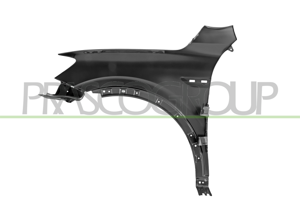 FRONT FENDER RIGHT-WITH MOLDINGS AND WING EXTENSION HOLES