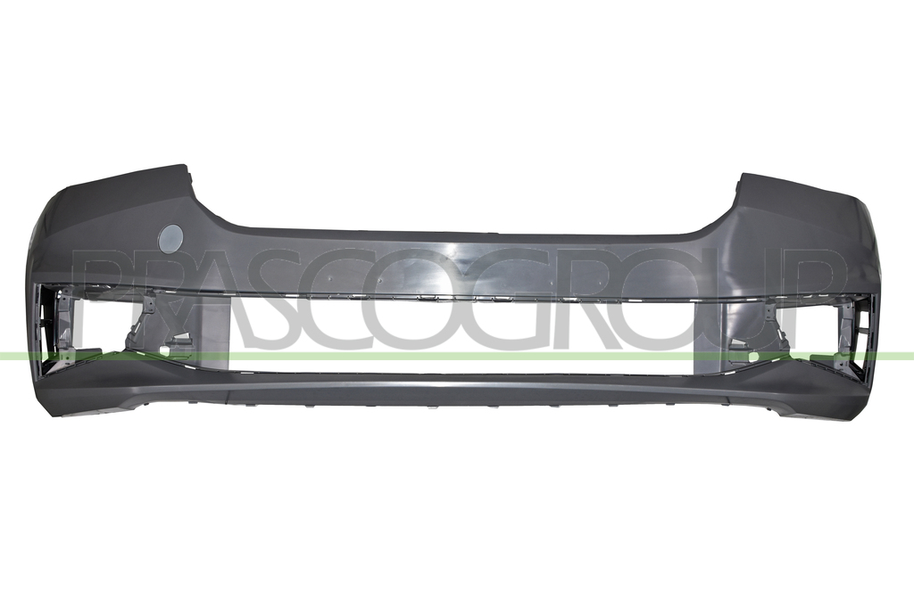 FRONT BUMPER-GRAY-SMOOTH-FINISH TO BE PRIMED-WITH CUTTING MARKS FOR HEADLAMP WASHERS-WITH FOG LAMP HOLDERS