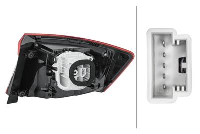 HECKLEUCHTE - HYBRID - USSERER TEIL - LINKS - FœR U.A. SKODA KAROQ (NU7, ND7)