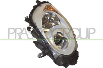 HEADLAMP LEFT H7+H7 ELECTRIC-WITH MOTOR-CHROME