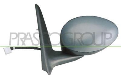 DOOR MIRROR LEFT-ELECTRIC-HEATED-PRIMED-WITH SENSOR-FLAT