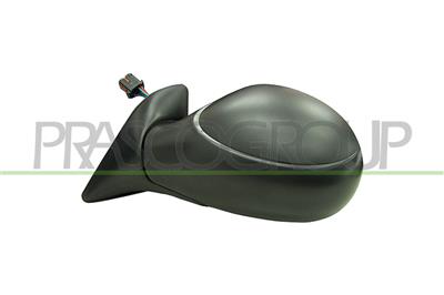 DOOR MIRROR LEFT-ELECTRIC-BLACK-HEATED-CONVEX-CHROME