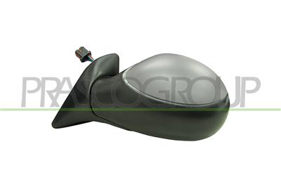 DOOR MIRROR LEFT-ELECTRIC-HEATED-FOLDABLE-PRIMED-CONVEX-CHROME-7 PINS