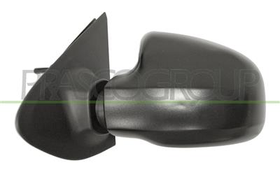 DOOR MIRROR LEFT-CABLE-BLACK-CONVEX-CHROME