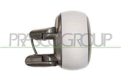 DOOR MIRROR LEFT-ELECTRIC-HEATED-PRIMED-CONVEX-CHROME