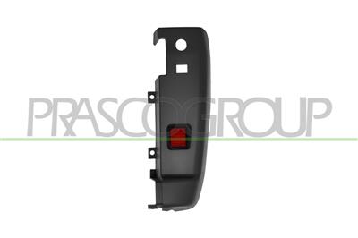 REAR BUMPER END CUP RIGHT-LIGHT GRAY-TEXTURED-FINISH-COMPLETE WITH REFLECTOR-SHORT/MEDIUM NOSE VERSION (10/14M3)