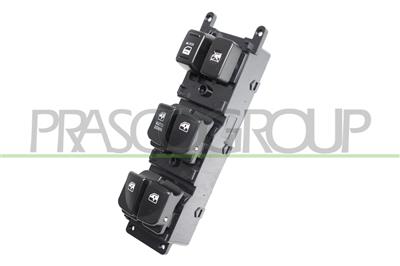 FRONT DOOR LEFT WINDOW REGULATOR PUSH-BUTTON PANEL-BLACK-4 SWITCHES-14 PINS