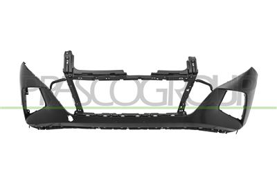 FRONT BUMPER-UPPER-BLACK-SMOOTH-FINISH TO BE PRIMED-WITH CUTTING MARKS FOR SENSORS