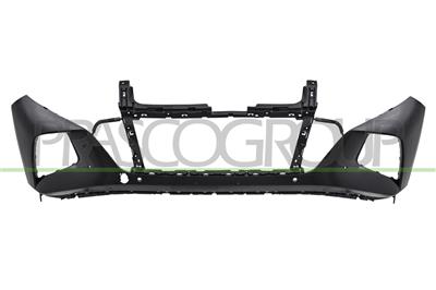 FRONT BUMPER-BLACK-SMOOTH-FINISH TO BE PRIMED-WITH PDC HOLES+SENSOR HOLDERS-WITH CUTTING MARKS FOR PARK ASSIST