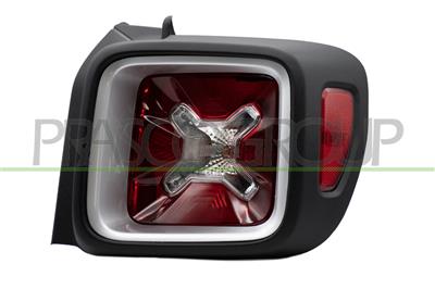 TAIL LAMP RIGHT-WITHOUT BULB HOLDER-WITH BLACK/SILVER FRAME