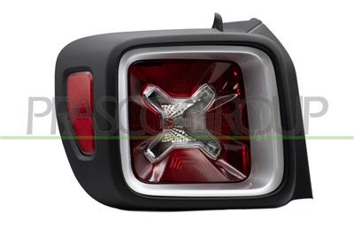 TAIL LAMP LEFT-WITHOUT BULB HOLDER-WITH BLACK/SILVER FRAME