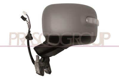 RETROVISORE SINISTRO-ELETTRICO-TERMICO-CON PRIMER-CON FANALE-CHIUDIBILE-CON VISUALE ANGOLO MORTO-ASFERICO-9 PINS