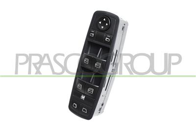 FRONT DOOR LEFT WINDOW REGULATOR PUSH-BUTTON PANEL-BLACK-4 SWITCHES-3 PINS