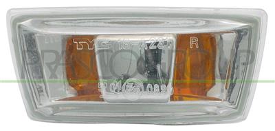 SIDE LAMP RIGHT-CLEAR-WITHOUT BULB HOLDER-WITH GREY RIM