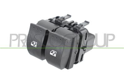 FRONT DOOR LEFT WINDOW REGULATOR PUSH-BUTTON PANEL-BLACK-2 SWITCHES-10 PINS