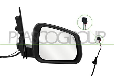 RETROVISORE DESTRO-ELETTRICO-NERO-TERMICO-CONVESSO-5 PINS
